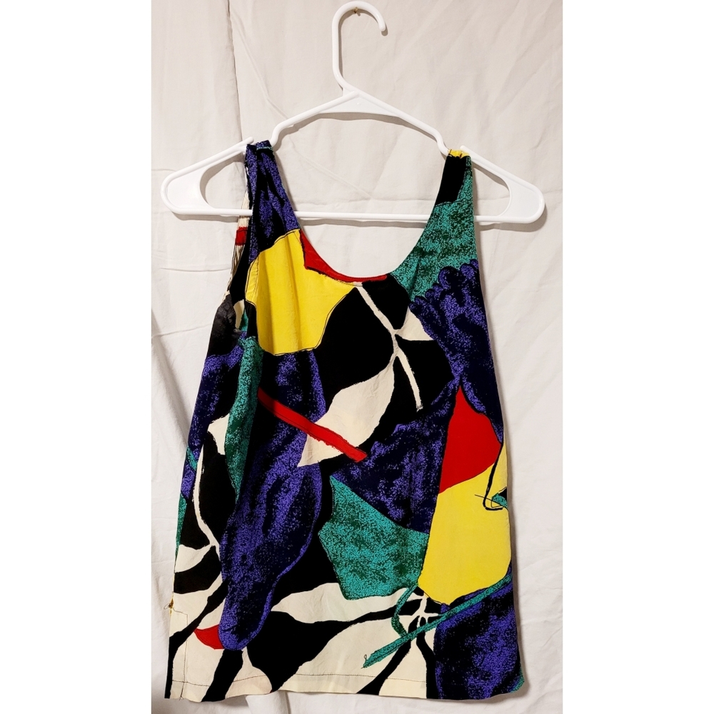Vintage 90s tank top crop top multicolor